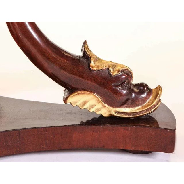 Brown Italian Mahogany and Parcel-Gilt Centre Table For Sale - Image 8 of 10