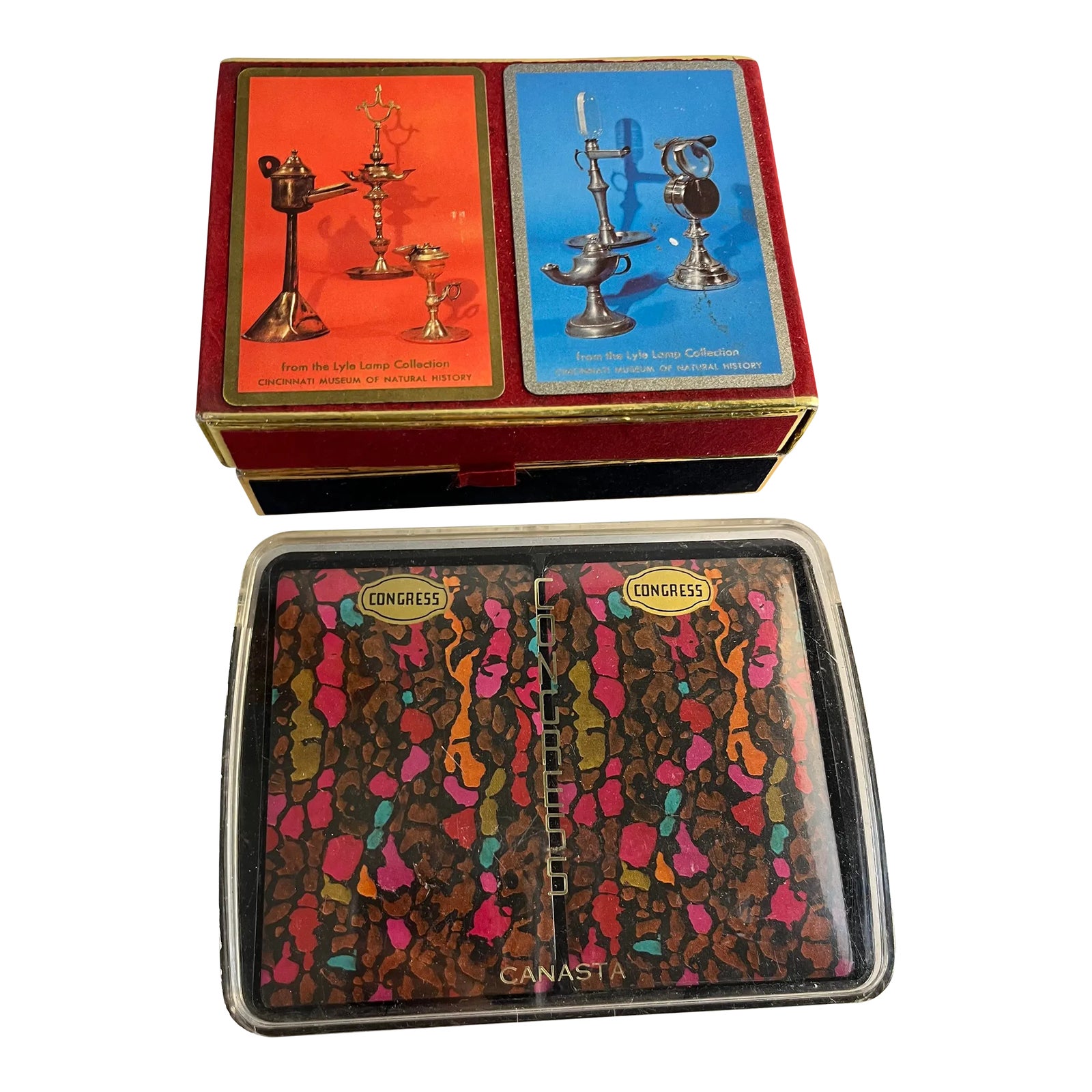 MidCentury Boxed Playing Cards Set of 3 Chairish