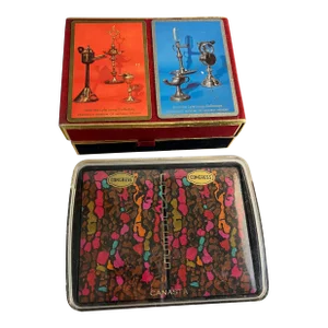 Mid-Century Boxed Playing Cards- Set of 3