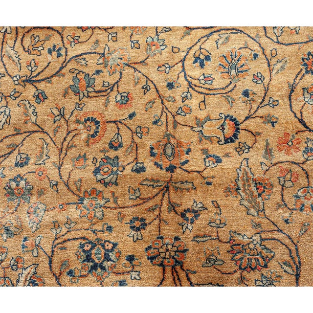 Persian Authentic Persian Tabriz Botanic Handmade Wool Rug For Sale - Image 3 of 5