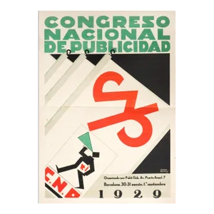 1929 Spanish Exhibition Poster, Congreso Nacional De Publicidad