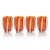 Pesaro Stripe Glasses - Orange, Set of 4 For Sale - Image 4 of 4