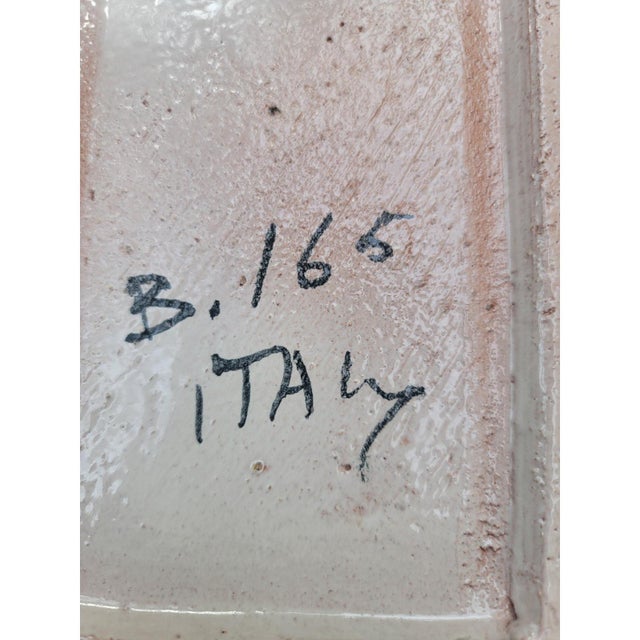 Ceramic Vintage Raymor Mid Century Italian Ceramic Wall Plaque Still Life Art Tile 14.5" For Sale - Image 7 of 11