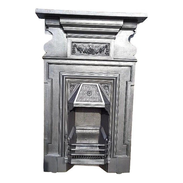 Antique Victorian Combination Fireplace in Cast Iron For Sale