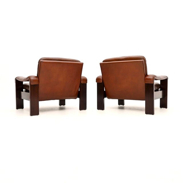 1960s Vintage Danish Leather Chairs, 1960, Set of 2 For Sale - Image 5 of 11