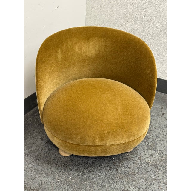2020s Bespoke Mohair Brown Sugar Chair For Sale - Image 5 of 12