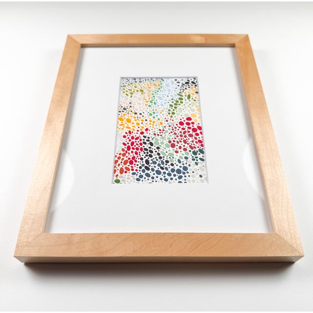 Cezanne Palette Pattern 5 1/2 × 3 1/2 inch Print 8 × 10 inch archival mat 11 1/8 x 9 1/8 x 3/4 frame Illustrated by Emily...