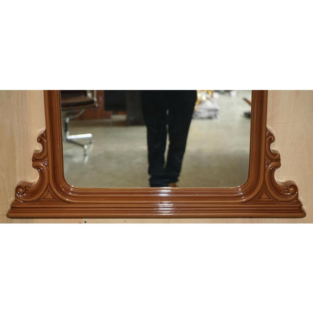 Glass Vintage Dressing Table Mirror with Thick Frame For Sale - Image 7 of 18