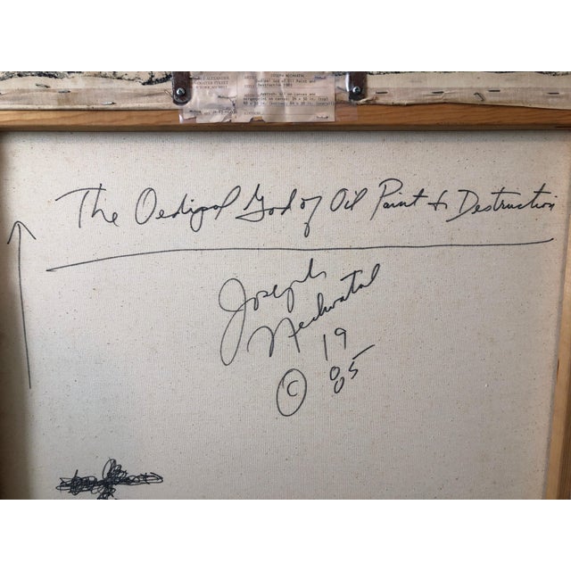 1980s Joseph Nechvatal, Post Conceptual Digital Artist Oil Painting Screenprint Diptych Joseph Nechvatal, 1985 For Sale - Image 5 of 14