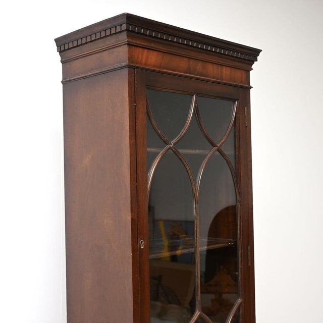 Vintage Georgian Slim Bookcase, 1950 For Sale - Image 6 of 12