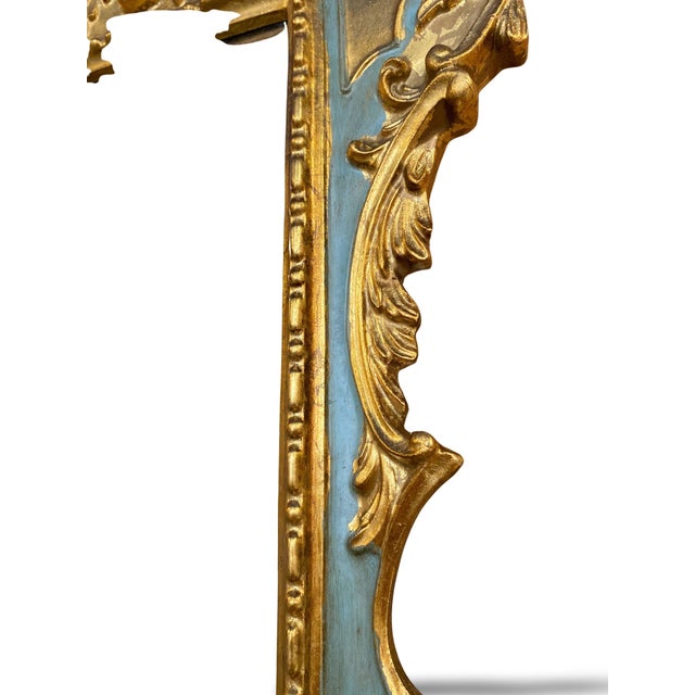Italian Rococo Mirror in Gilded Wood with Gold Leaf For Sale - Image 6 of 15