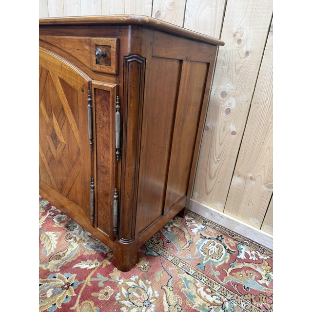 Hunting-Style Sideboard in Cherry Wood, 1980s For Sale - Image 3 of 9