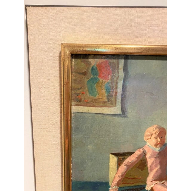 1900 - 1909 Antique Toy Still-Life Unsigned Framed Oil Painting For Sale - Image 5 of 6