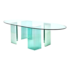 SuperCalif Crystal Dining Table Attributed to Luigi Massoni for Galotti & Radice, 1970s