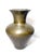 Arts & Crafts Very Heavy Antique Handmade Arts and Crafts Forged Thick Brass Vase Urn For Sale - Image 3 of 9