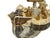 Cream Vintage Asian Cream Bone Inset Treasure Ship Display Art Figure For Sale - Image 8 of 16
