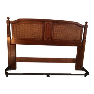 1960’s Italian Provincial Vintage Solid Cherry Headboard For Sale