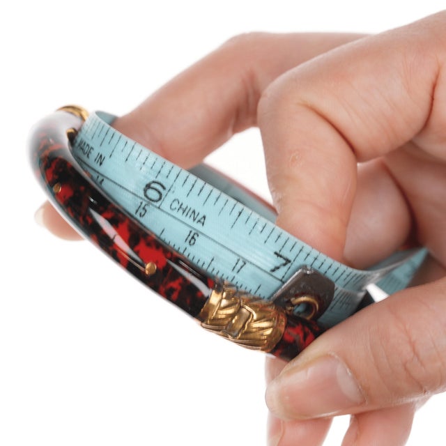 7" Retro Italian Sterling enamel magnetic clamper bangle For Sale - Image 11 of 11