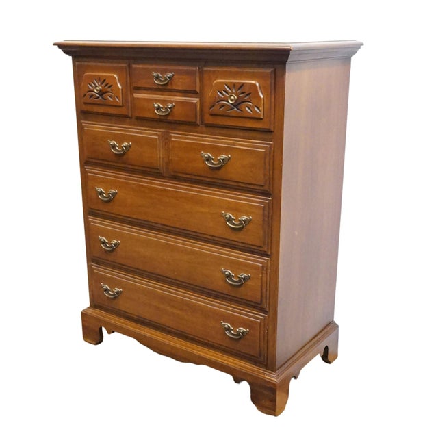 BROYHILL FURNITURE Penn Colony Solid Cherry Early American Colonial 38" Chest of Drawers 2600-41 47.5" High 38" Wide 20"...