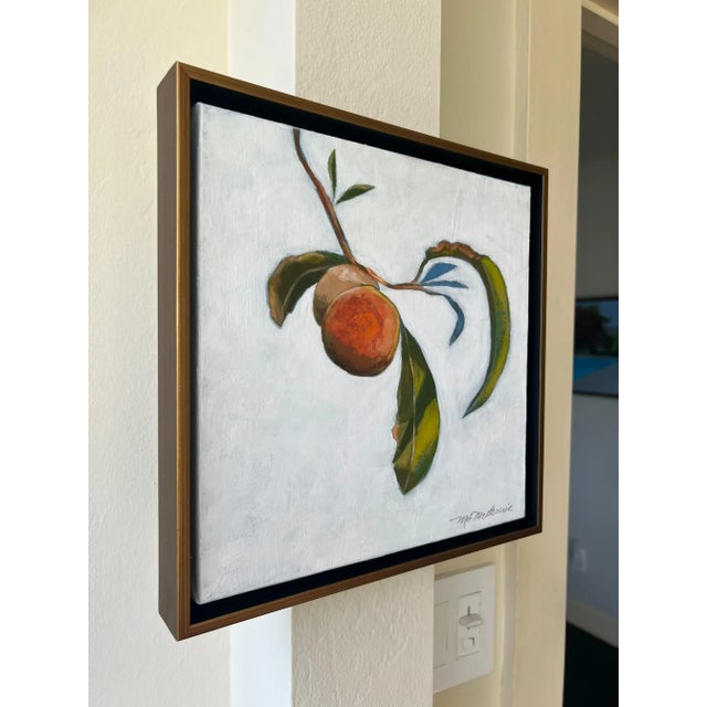 Title: "Is That All?" (includes frame) Two peaches with leaves adorn a branch. Original (New) - Acrylic on canvas. My art...