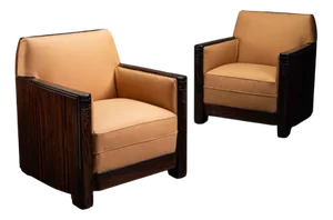 Amsterdam School Armchairs from Gebroeders Reens, 1920s, Set of 2