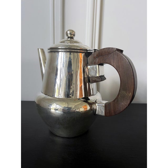 Coffee 1940s Mexican Sterling Silver Coffee Tea Set William Spratling - Set of 3 For Sale - Image 8 of 18