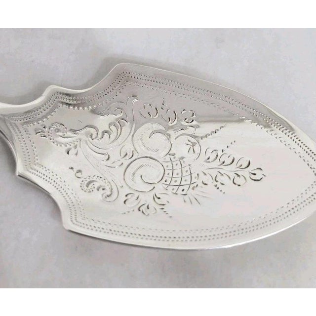 Early 20th Century Antique Edwardian Sterling Silver Preserve Spoon, 1902 For Sale - Image 5 of 15