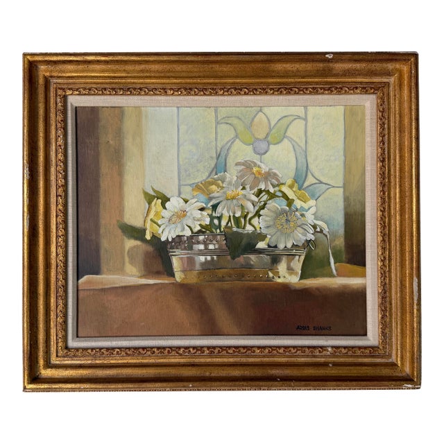1970’s Ardis Shanks Impressionist Floral Still Life Oil on Canvas Painting, Framed For Sale