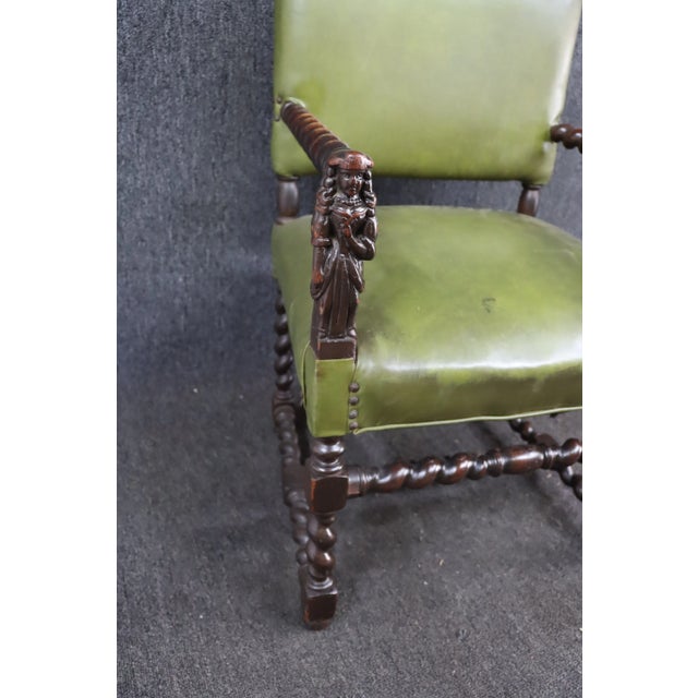 Figurative Continental Figural Carved Open Armchair For Sale - Image 3 of 8