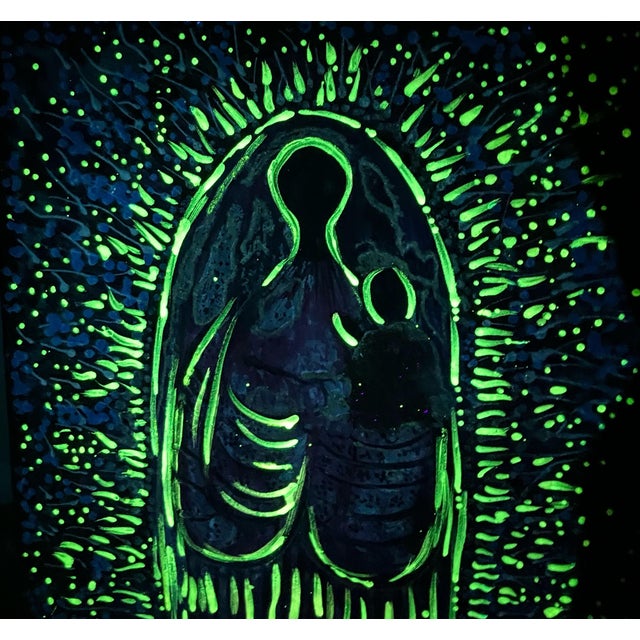"For My Daughter" Original Bioluminescent 18’c18’ Painting by Vicky Naranjo For Sale - Image 12 of 16