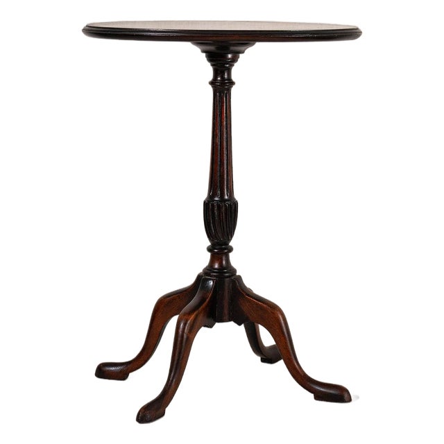 Antique English Mahogany Oval Wine Table For Sale
