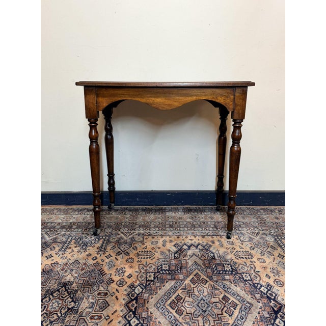 Ceramic Late 19th Century Occasional or Hall Table on Castors For Sale - Image 7 of 7