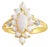 Stunning Cluster Opal Ring 10k Yellow Gold, Size 8 For Sale