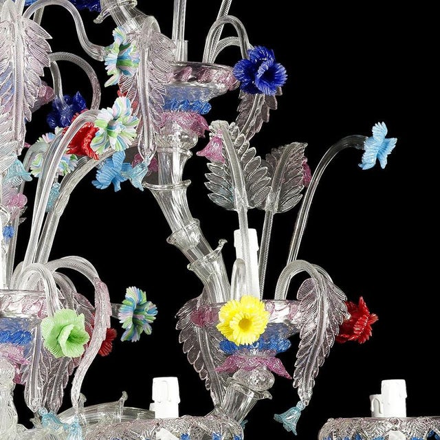 1950s Vintage Murano Glass Chandelier, 1950s For Sale - Image 5 of 9