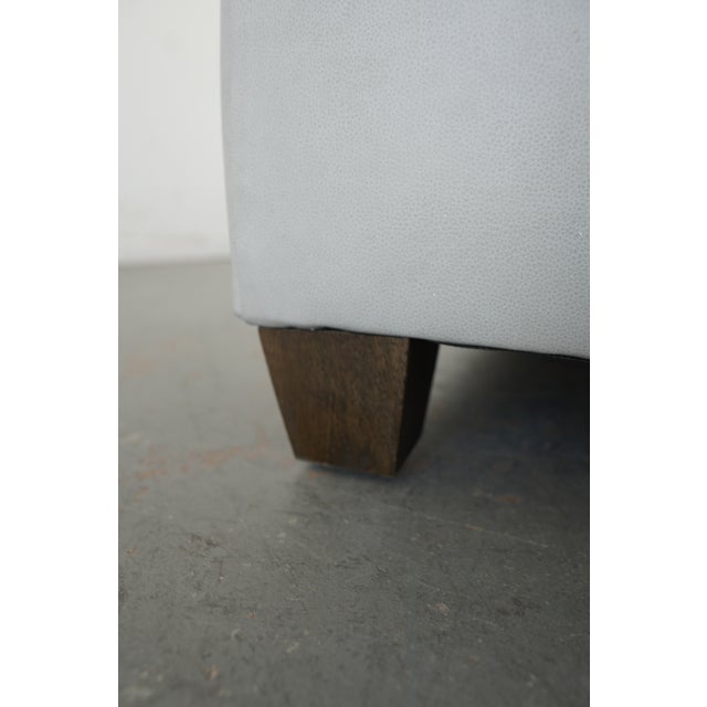 Bassett Ellery Leather Roll Arm Sofa For Sale - Image 11 of 15