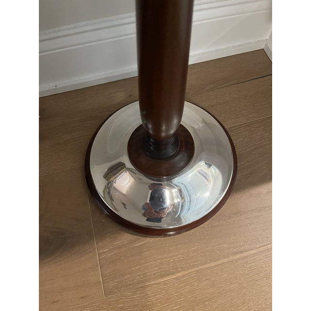 1940s 1940s Art Deco Christofle Silver Plated and Mahogany Champagne Stand With Matching Bucket For Sale - Image 5 of 15