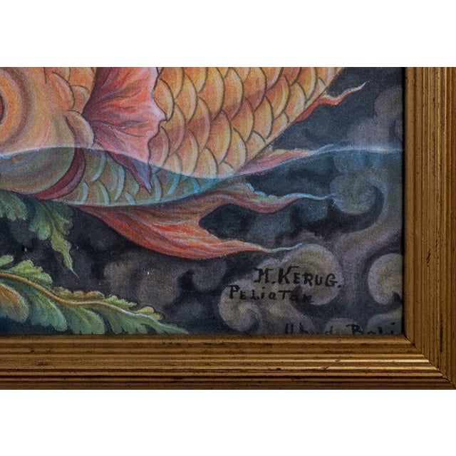 Asian Mid 20th Century Balinese Seascape Painting, Framed For Sale - Image 3 of 3