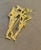Postmodern Large Postmodern Gold Tone Woman/Man Figure Brooch For Sale - Image 3 of 4
