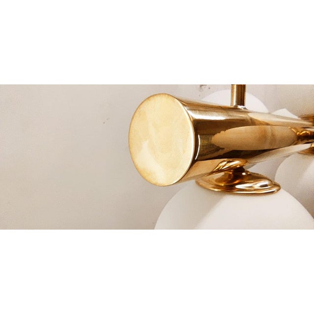 Sputnik Brass Suspension with 16 Glass Shades For Sale - Image 12 of 17