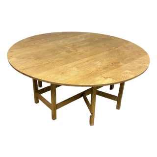 72 Inch Vintage Oak Wood Drop Leaf Console to Dining Table For Sale