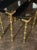 Set of Italian Jansen Manner Brass and Black Lacquer Nesting Tables For Sale - Image 4 of 5
