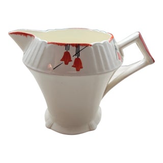 Antique Art Deco Bauhaus, Myott , Son & Co. Hand Painted Pitcher Jug England For Sale