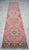 Pink 1970s Distressed Oushak Runner Rug Low Pile Faded Colors Pink Hallway Decor - 2'8″ X 12'7″ For Sale - Image 8 of 13