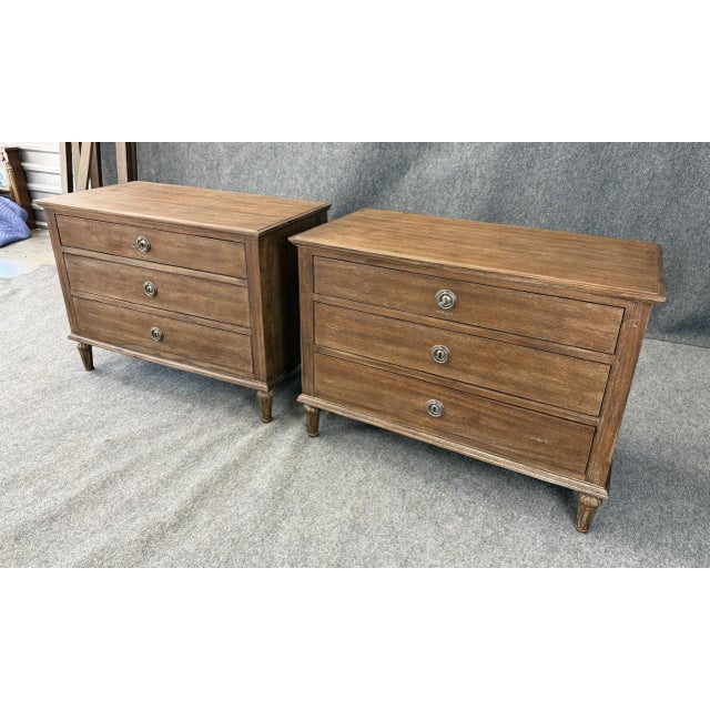 Restoration Hardware Pair of Restoration Hardware Maison Collection 38″ Nightstands For Sale - Image 4 of 13