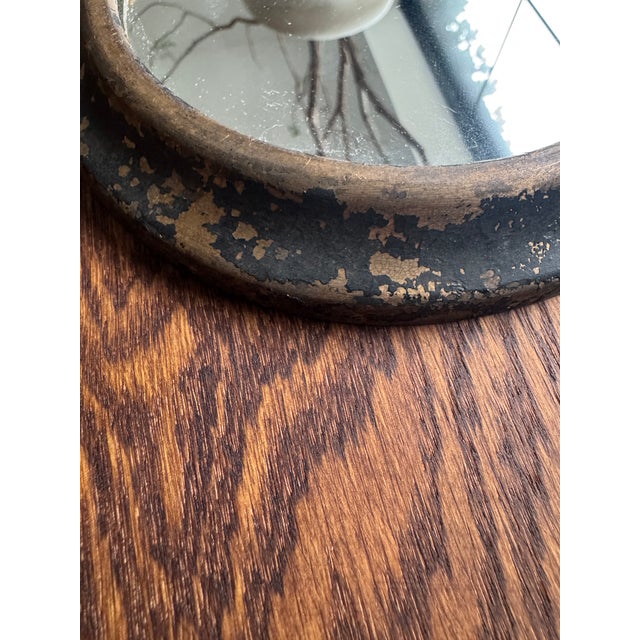 Pair of Small Vintage Metal Porthole Wall Mirrors For Sale - Image 10 of 11