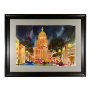 William Jack Laycox State Capitol At Night, Sacramento, California C. 1960 Painting