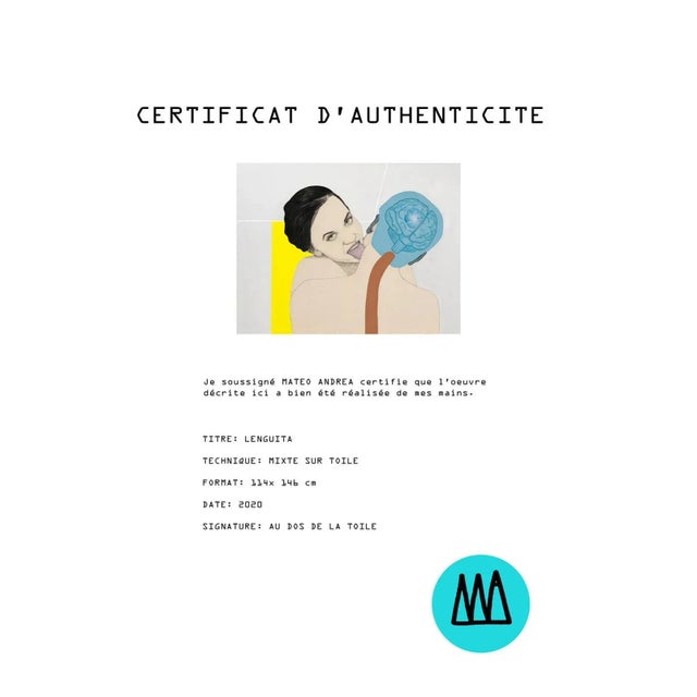 Early 21st Century Mateo Andrea, Lenguita, 2020, Mixed Media For Sale - Image 5 of 6