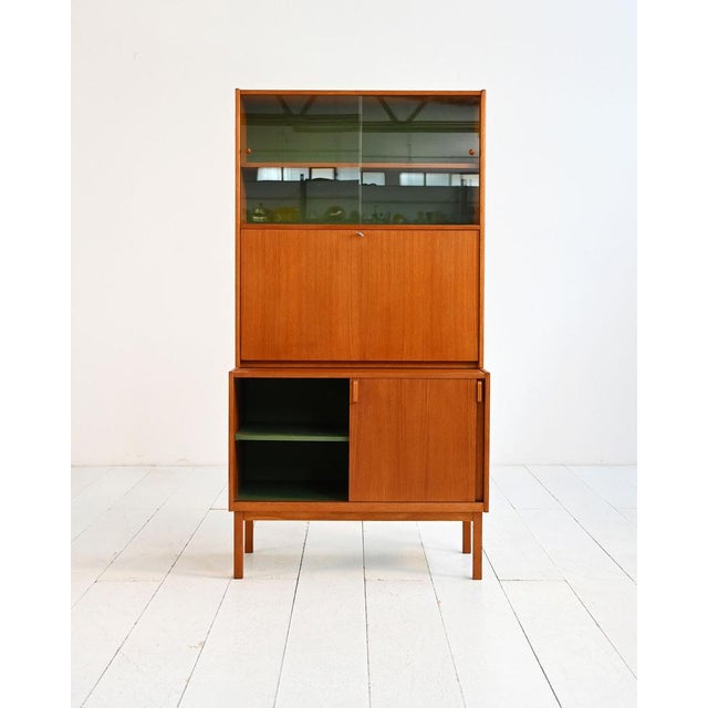 Bodafors Bookcase with Bar Cabinet by Erik Wørts for Bodafors, 1960s For Sale - Image 4 of 14