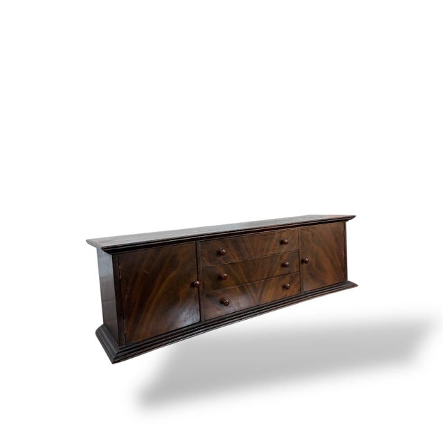 Wood Secretaire in Walnut and Mahogany For Sale - Image 7 of 8