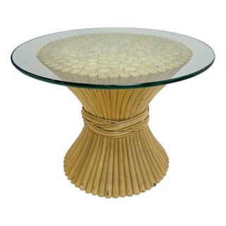 Mid-Century Organic Bamboo Sheaf of Wheat Coffee Table by McGuire, 1970s For Sale